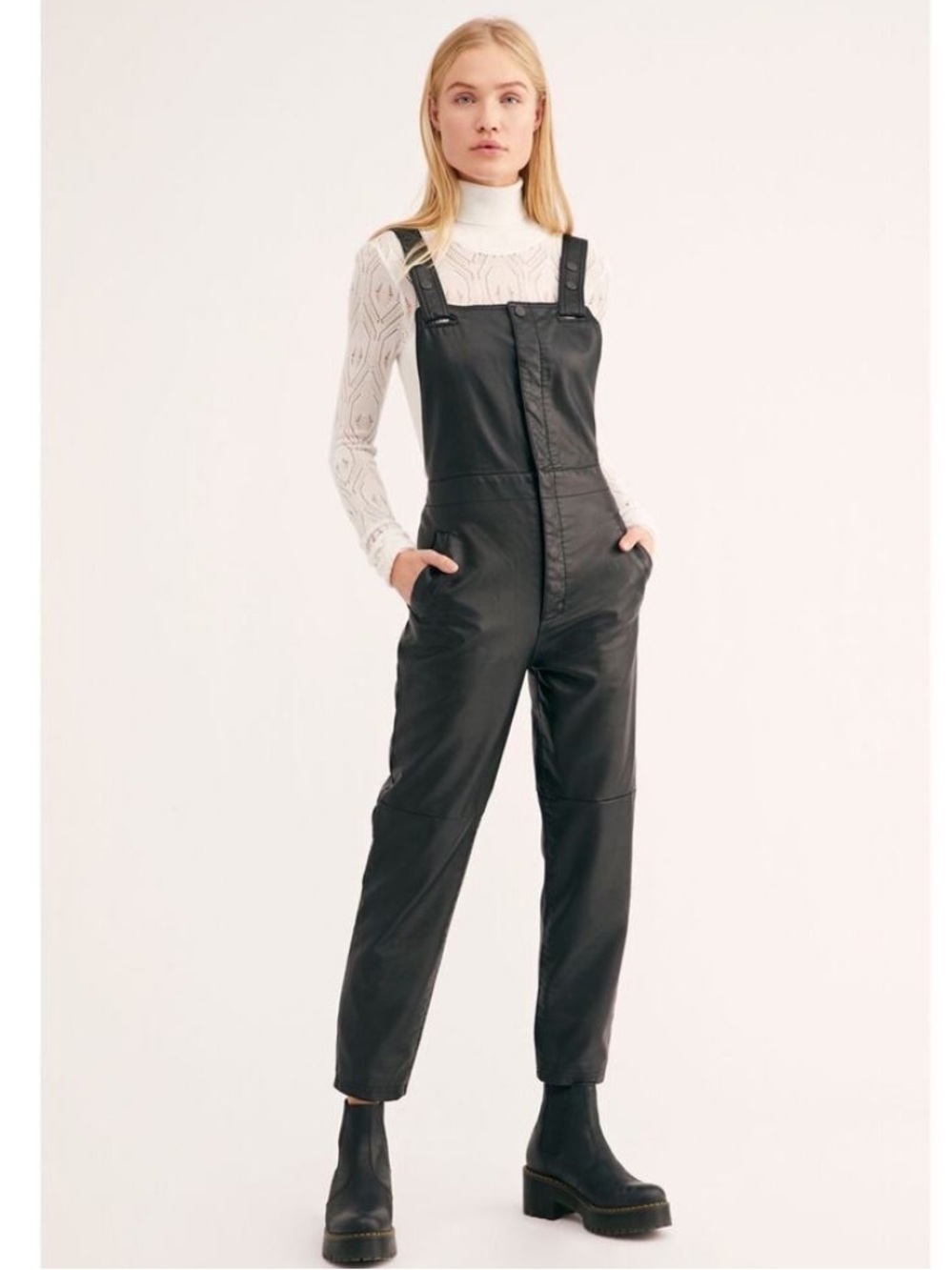 Free People Mod Moto Dungaree Overalls - Size 2
